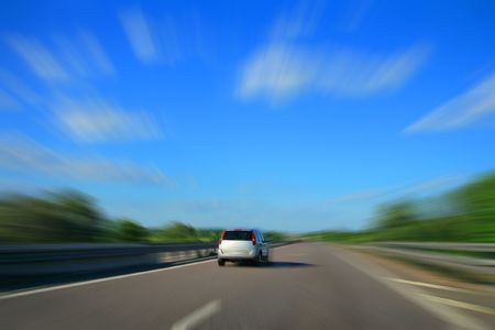Country Highway with motion blur