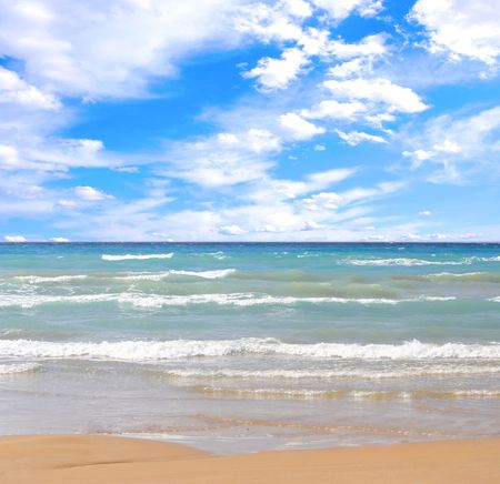 Gorgeous Beach in Summertimeの写真素材