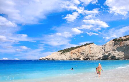 Porto Katsiki beach on the Ionian island of Lefkas Greece

