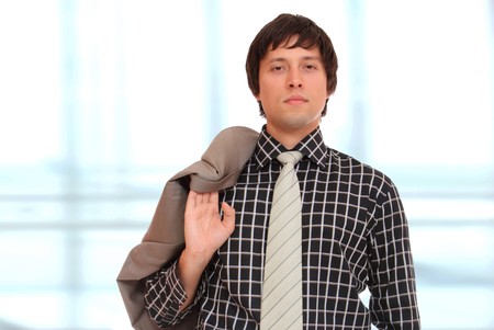 An attractive business man in a light business environment の写真素材