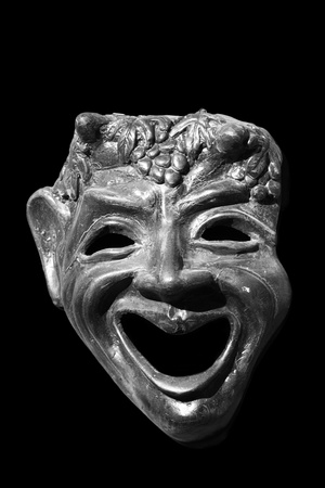 A photo of old Greek skulpture over blackの写真素材