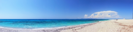 Beach in Lefkas on the island of Lefkada in Greeceの写真素材