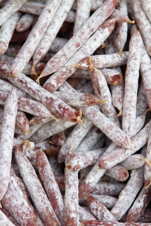 bunch of Mini salamiの写真素材