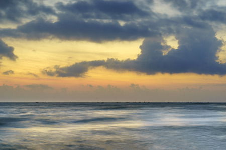 Sunrise at the beach in Hoi An Vietnamの写真素材