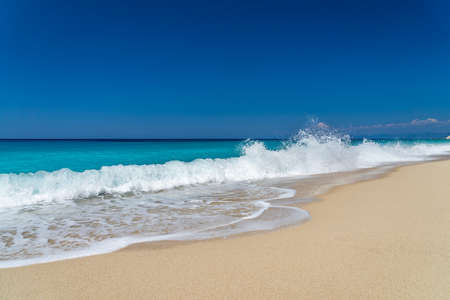 Pefkoulia beach in lefkada island greece