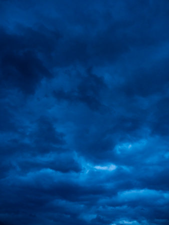 Sky of the Mediterranean cyclone Ianos in Nidri on the 18th of September 2020の写真素材