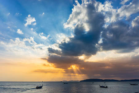 Amazing Cloudscape at sunsetの写真素材