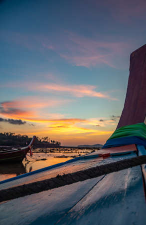 Rawai beach at sunrise in Phuket island Thailandの写真素材