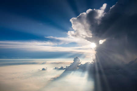 Above the clouds couldscapeの写真素材