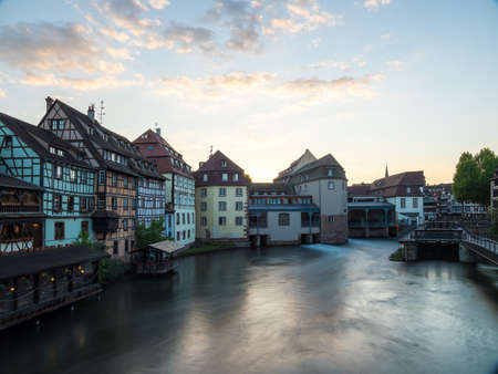 Tourist area "Petite France" in Strasbourg, Franceのeditorial素材
