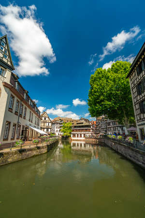 Strasbourg Alsace petite France area in the summer timeのeditorial素材