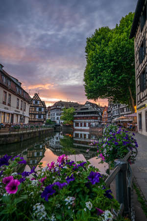 Strasbourg Alsace petite France area in the summer timeのeditorial素材