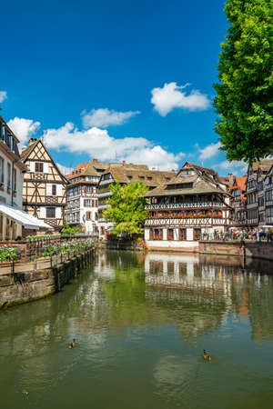 Strasbourg Alsace petite France area in the summer timeのeditorial素材