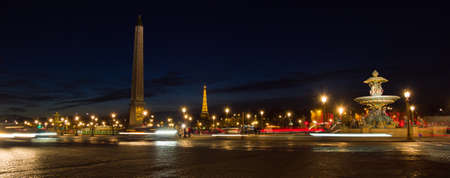 Fountain at Place de la Concorde in Paris Franceのeditorial素材
