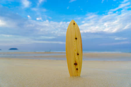 Surfboard on the tropical beachの写真素材
