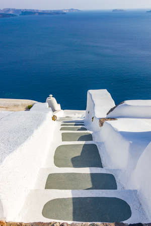 View on Oia in Santorini island Greeceの写真素材