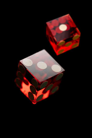 Casino Craps dice close up - Shallow depth of fieldの写真素材