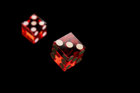 Casino Craps dice close up - Shallow depth of fieldの写真素材