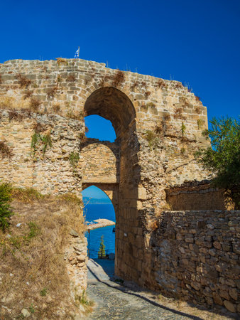 Inside the COroni castle in Greeceのeditorial素材