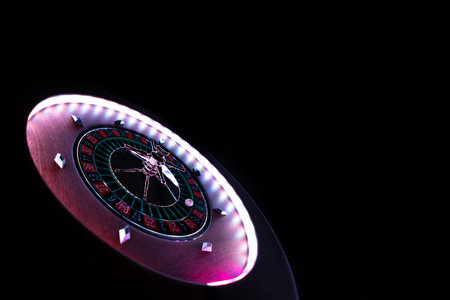 Roulette wheel close up at the Casino - Selective Focus