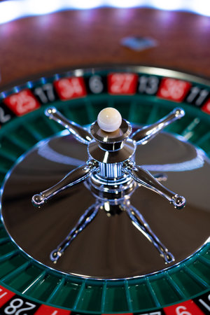 Roulette wheel close up at the Casino - Selective Focusの写真素材