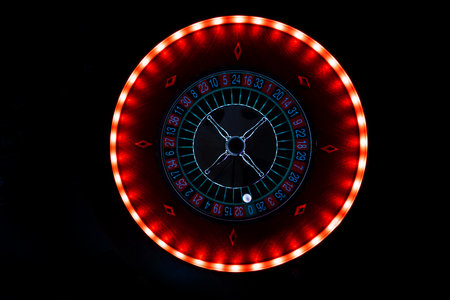 Roulette wheel close up at the Casino - Selective Focusの写真素材