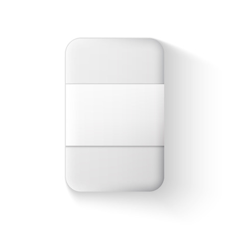 White wrap package for new design on white backgroundのイラスト素材