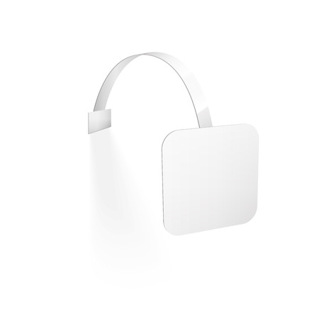 Blank Wobbler with Transparent Strip Isolated on a White Backgroundのイラスト素材