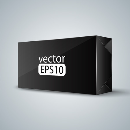 black wrap box packageのイラスト素材