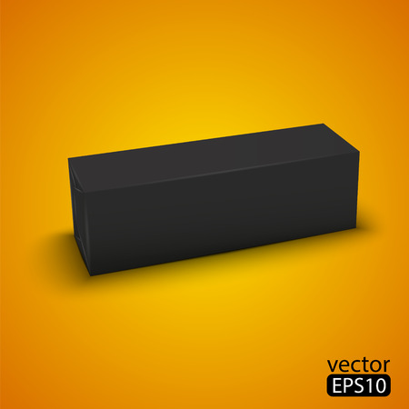 black wrap box packageのイラスト素材