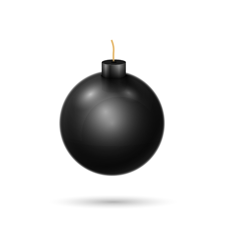 Black Bomb, Isolated On White Backgroundのイラスト素材