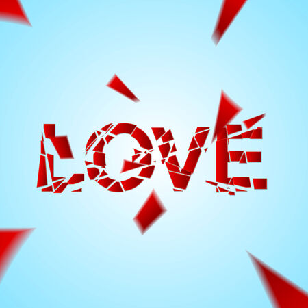 Crashed love, word brokenのイラスト素材