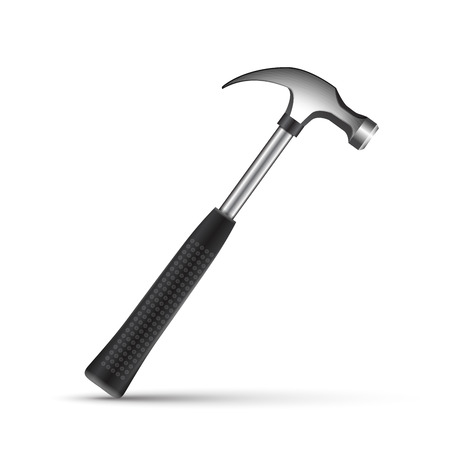 Iron hammer isolated on a white backgroundのイラスト素材