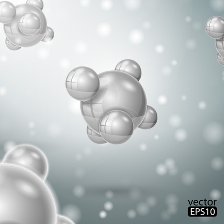 molecules bakterie spheres abstract background . Vector illustration molecular structureのイラスト素材