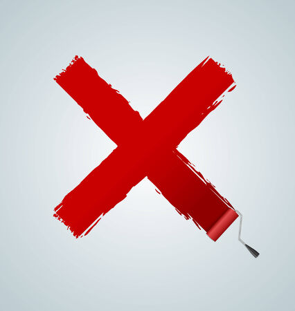 X check paintのイラスト素材