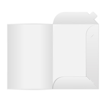 White open folder on white backgroundのイラスト素材