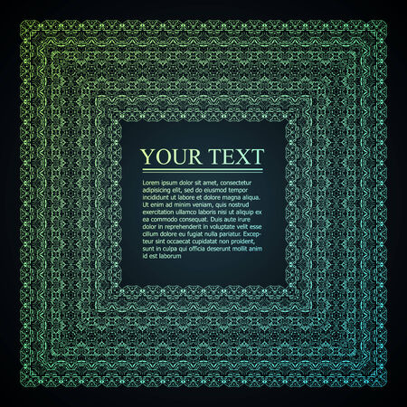 Vintage ornamental frameのイラスト素材