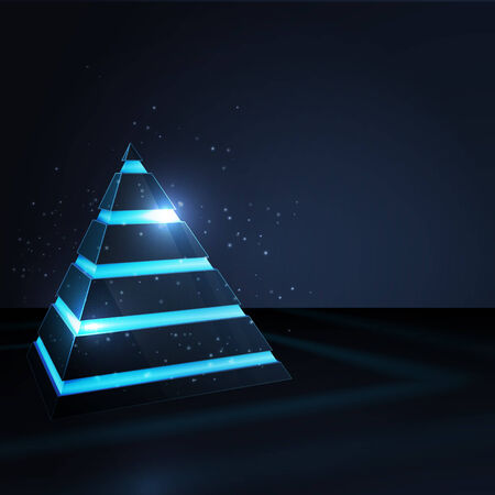 Neon pyramidのイラスト素材