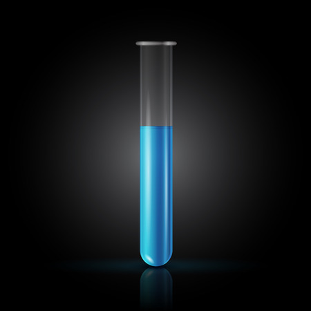 Test tube on black backgroundのイラスト素材