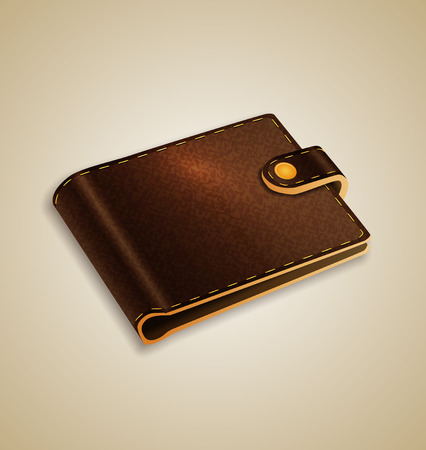Brown walletのイラスト素材