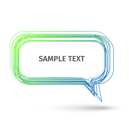 Colorful Hand Drawn Speech Bubbles Isolated on White Backgroundのイラスト素材