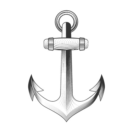 Hand Drawn Anchor, excellent vector illustration, EPSのイラスト素材