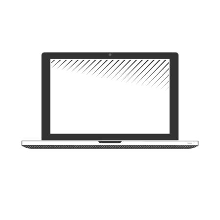 Icon laptop over white background. Vector design.のイラスト素材