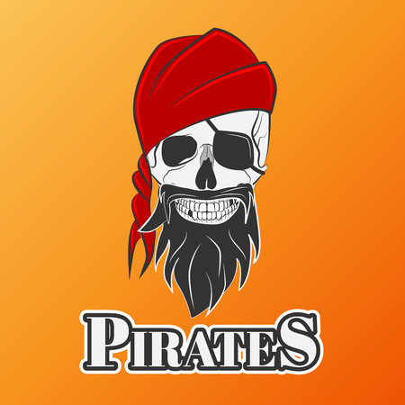 Human skull in red hat, excellent vector illustrationのイラスト素材