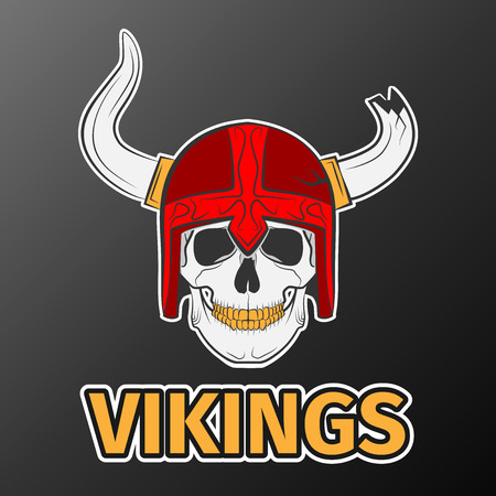 Human skull in red hat, excellent vector illustrationのイラスト素材