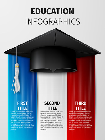 vector illustration of mortar board against white backgroundのイラスト素材