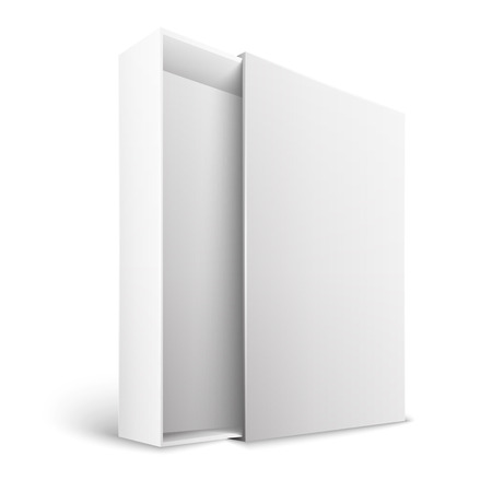 Opened White Modern Software Package Box For DVD, CD Disk Or Other Your Product EPS10のイラスト素材