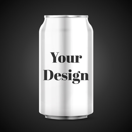 Metal Aluminum Beverage Drink Can. Ready For Your Design. Product Packing Vector のイラスト素材