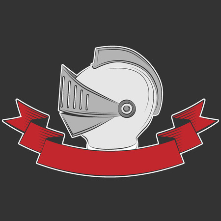medieval knight helmet, excellent vector illustration, EPS 10のイラスト素材