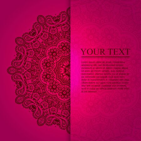 Beautiful rose vintage circular pattern of indianのイラスト素材
